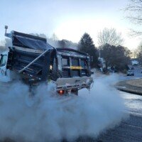 Fire crews battle a residential fire in Buford on Jan. 21, 2024. Photo courtesy of Gwinnett County Fire and Emergency Services.