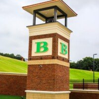 The bell in this tower has been with Buford City Schools since the late 1800's and was recently relocated from Tom Riden Stadium to Phillip Beard Stadium.