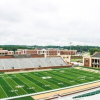 Scenes from Phillip Beard Stadium with Buford High School in the background.